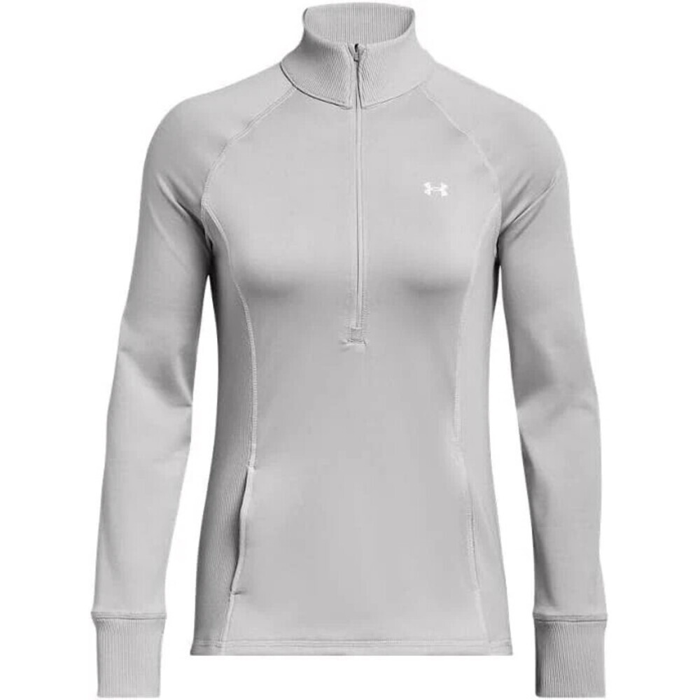 Under Armour Train ColdWeather T-Shirt Women's Gray 1/2 Zip Raglan Sleeve SRT494